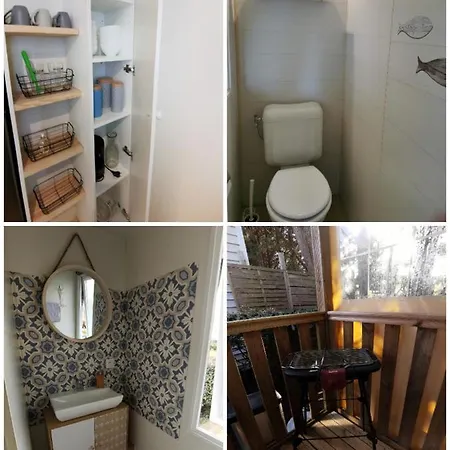 Campingplatz Charmant Mobilhome Dans Camping 4 Etoiles Au Bord Du Lac De Biscarrosse *